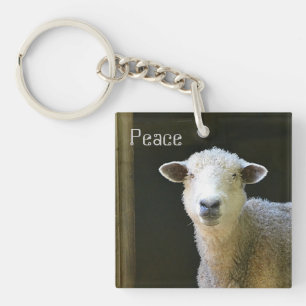 Peaceful Sheep Keychain