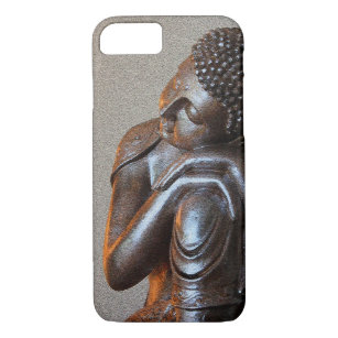 Peaceful silver Buddha Case-Mate iPhone Case