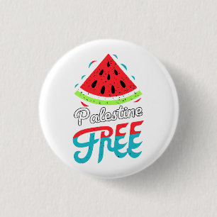 Peaceful Slices Watermelon Free Palestine - Suppor 1 Inch Round Button