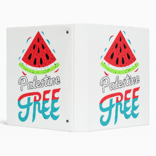 Peaceful Slices Watermelon Free Palestine - Suppor Binder