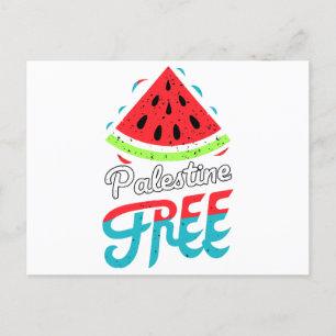 Peaceful Slices Watermelon Free Palestine - Suppor Holiday Postcard
