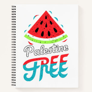 Peaceful Slices Watermelon Free Palestine - Suppor Notebook
