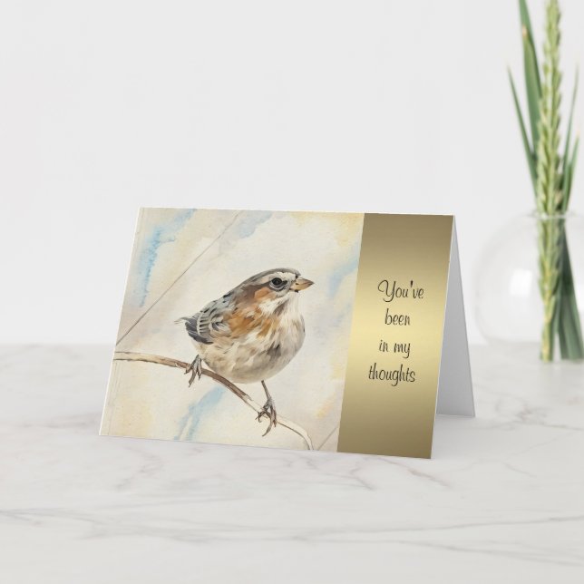 Peaceful Sparrow - Thinking of You Card (Front)