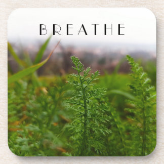 Peaceful Spring Green Meadow Botanical Custom Coaster