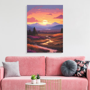 Peaceful Stream Canvas Print