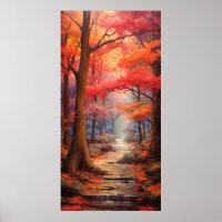 Peaceful Strolling Autumn Park Fine Art