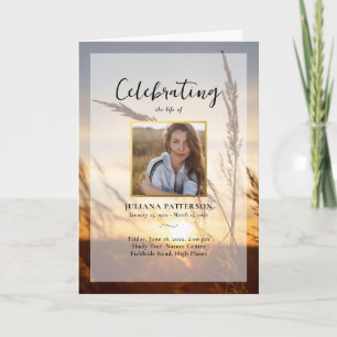 Peaceful Sunset Instant Download Funeral Program