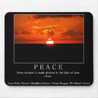 Peaceful Sunset Mousepad with Rumi Quote