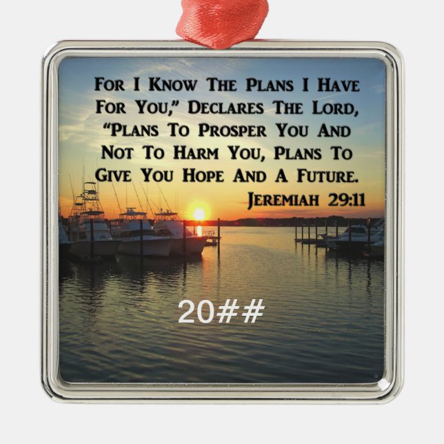 PEACEFUL SUNSET ON THE LAKE METAL ORNAMENT (Front)