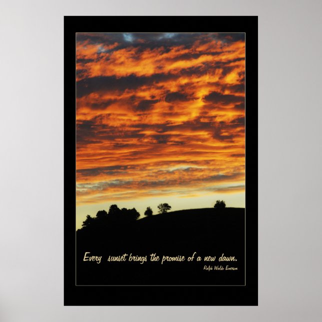 Peaceful Sunset Poster (Front)