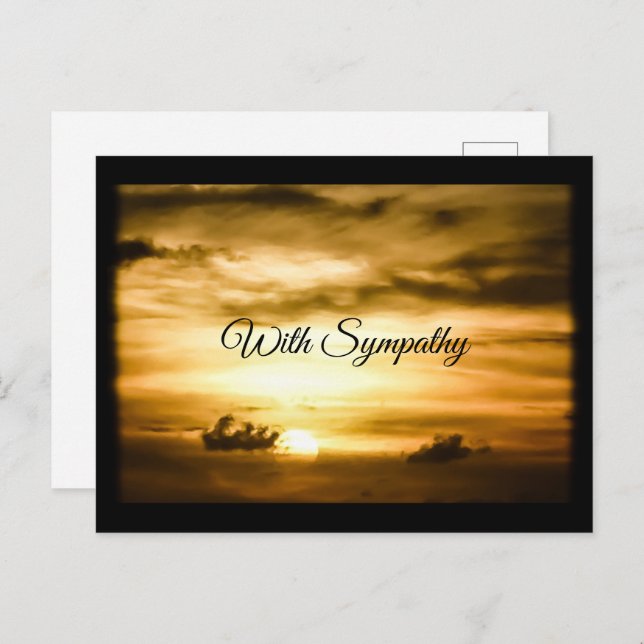 Peaceful Sunset Sympathy or Condolence Postcard (Front/Back)