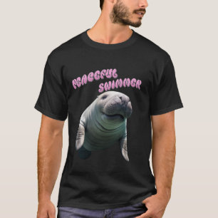 Peaceful Swimmer Manatee Item Cute Adorable Marine T-Shirt