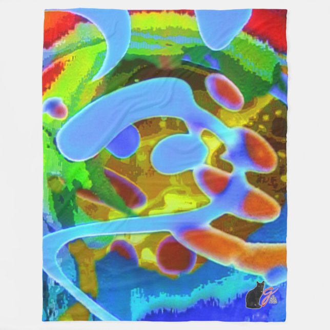 Peaceful Swirls Fleece Blanket (Front)