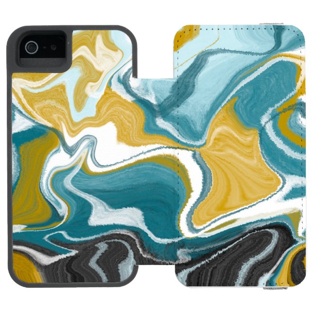Peaceful Swirls  Incipio iPhone Wallet Case (Folio Open)