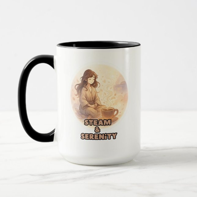 peaceful tea meditation mug (Left)