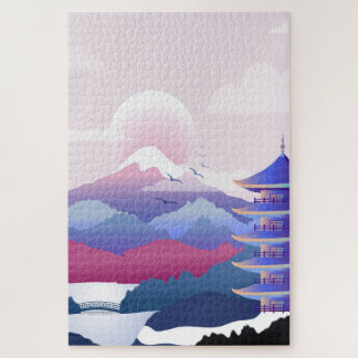 Peaceful Temple Scenery At Dawn Jigsaw Puzzle