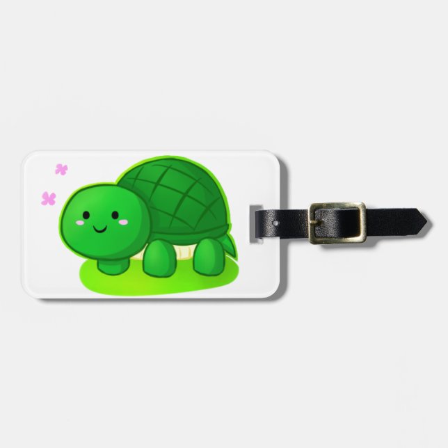 Peaceful Turtle Luggage Tag (Front Horizontal)