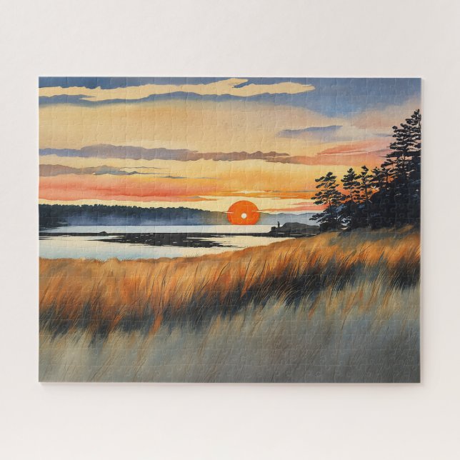 Peaceful Twilight Across the Horizon Jigsaw Puzzle (Horizontal)
