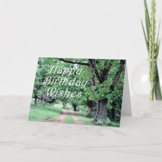Peaceful Walk Birthday Card (Front)
