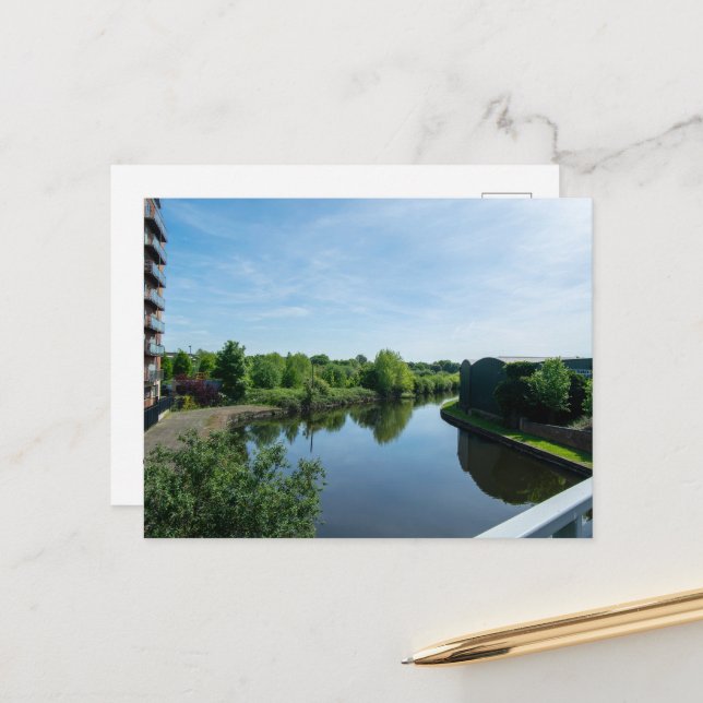 Peaceful Waterside at Wakefield Waterfront Postcard (Front/Back In Situ)