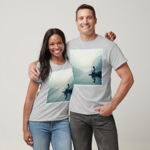 Peaceful Waterside Meditation Design T-Shirt