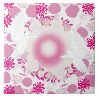 "Peaceful White Dove – Symbol of Hope and Serenity Tile