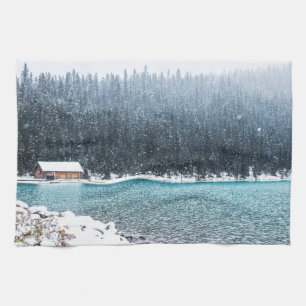 Peaceful Winter (Lake Louise) Kitchen Towel