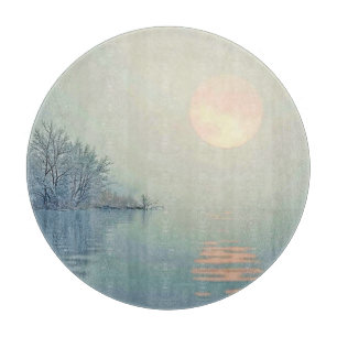 Peaceful Winter Morning Art Cutting Board
