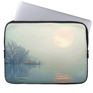 Peaceful Winter Morning Art Laptop Sleeve