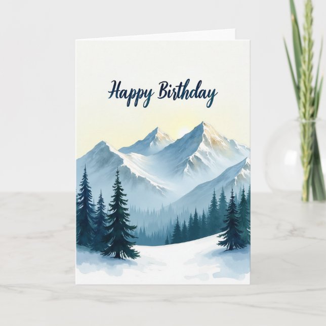Peaceful Winter Peaks Card (Front)
