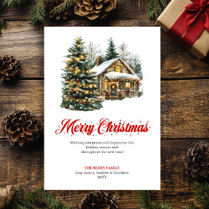 Peaceful Winter Scene Christmas Greeting Card