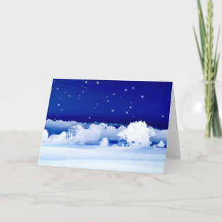 Peaceful winter scene holiday card