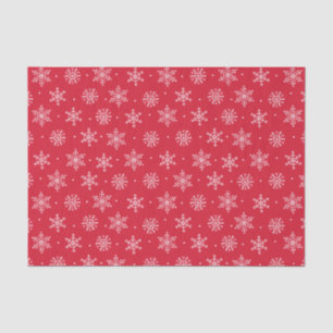 Peaceful Winter Snowflakes Red Holiday Tissue Paper