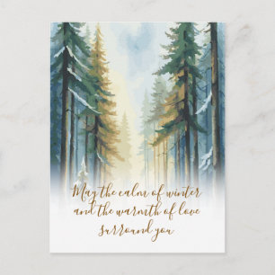 Peaceful Winter Wilderness Holiday Greeting Postcard
