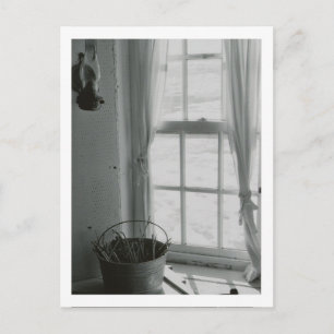 Peaceful Winter Window Postcard