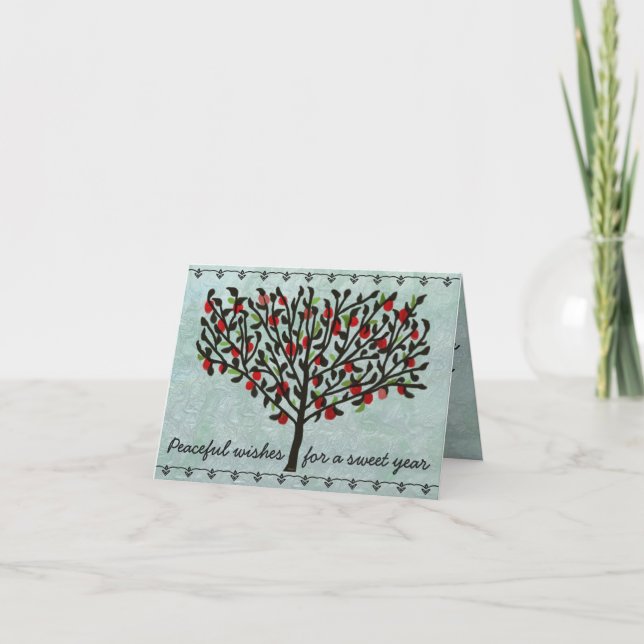 Peaceful Wishes Sweet Year Holiday Card (Front)