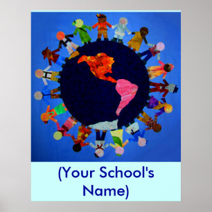 Peaceful World Children - Customizable Poster