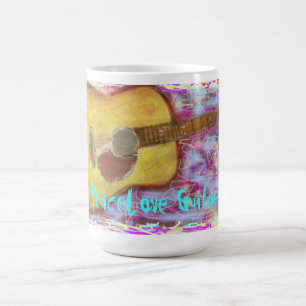 PeaceLove Guitar Art Coffee Mug
