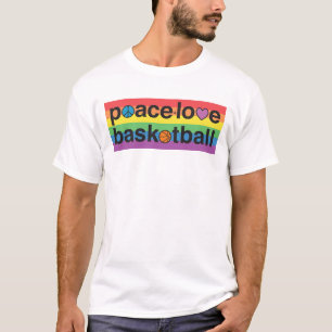 PeaceLoveBasketball PRIDE Unisex T-Shirt (white)