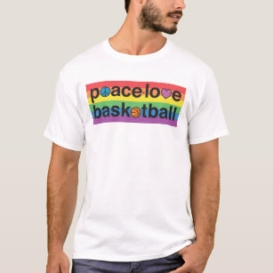 PeaceLoveBasketball PRIDE Unisex T-Shirt (white)