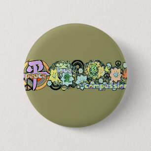 peacelovecompassion 2 inch round button