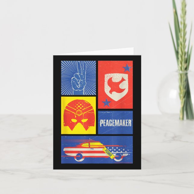Peacemaker Sign, Shield, Helmet And Car  Card (Front)