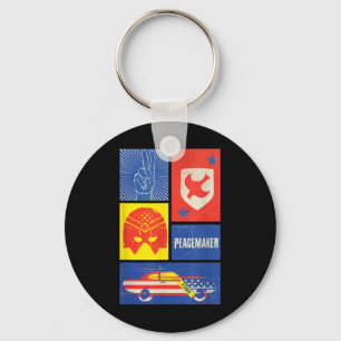 Peacemaker Sign, Shield, Helmet And Car  Keychain