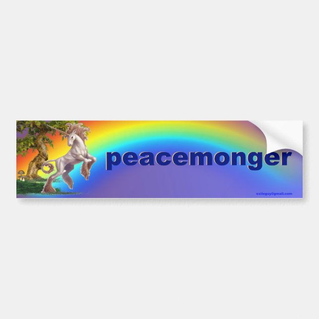 peacemonger bumper sticker (Front)