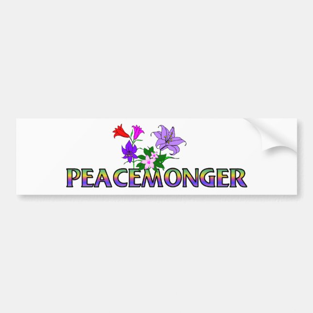 Peacemonger Bumper Sticker (Front)