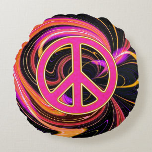 PeaceNebula Round Pillow