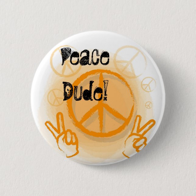 Peaces sign 2 inch round button (Front)