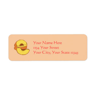 Peach Address Label