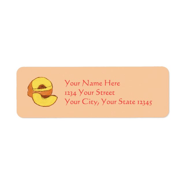 Peach Address Label (Front)