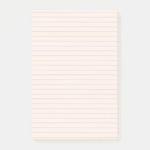 Peach Aesthetic Lined Post-It Notes